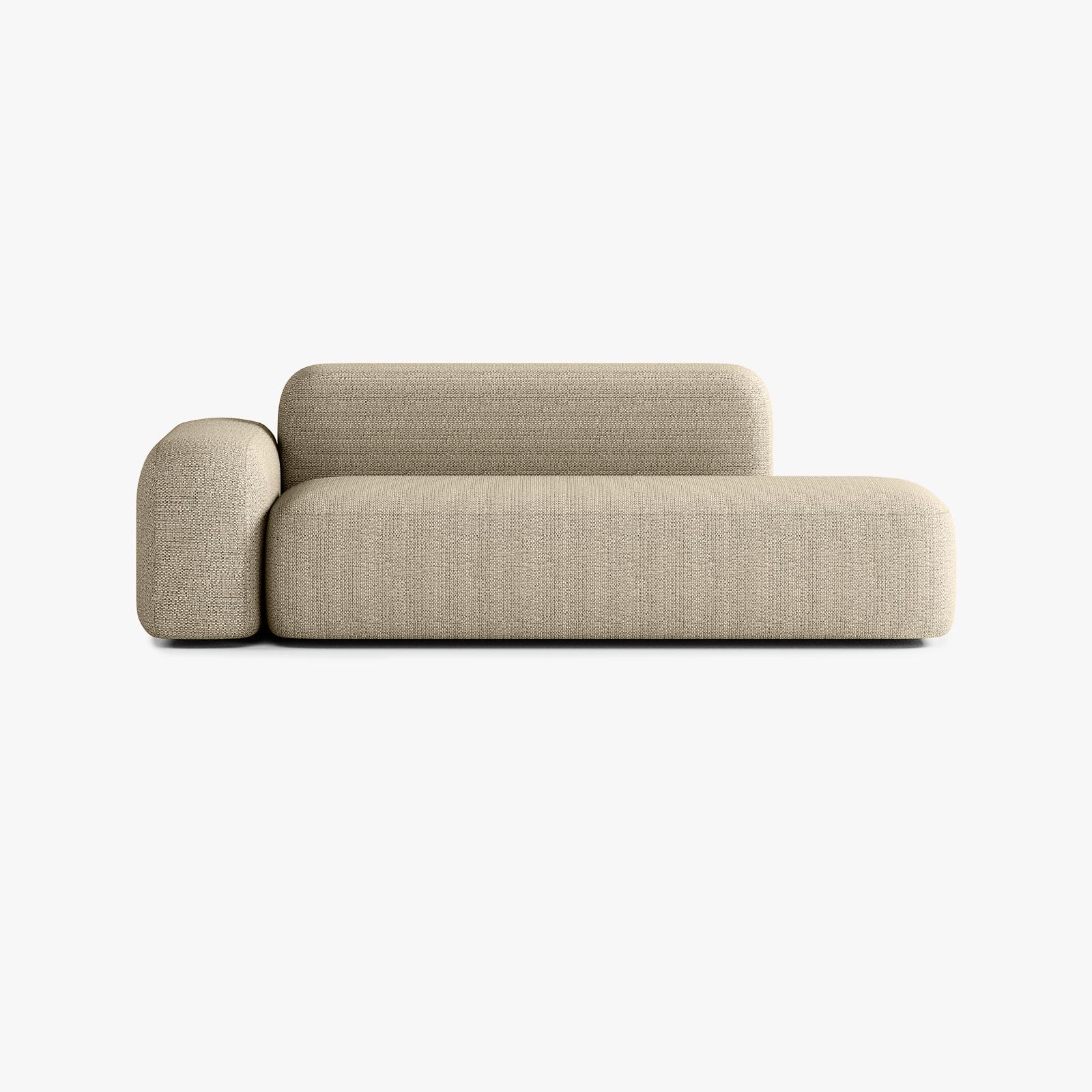 Sofa Max, Zusammenstellung A12, 3 Plätze, Armlehne links, Bezug V1