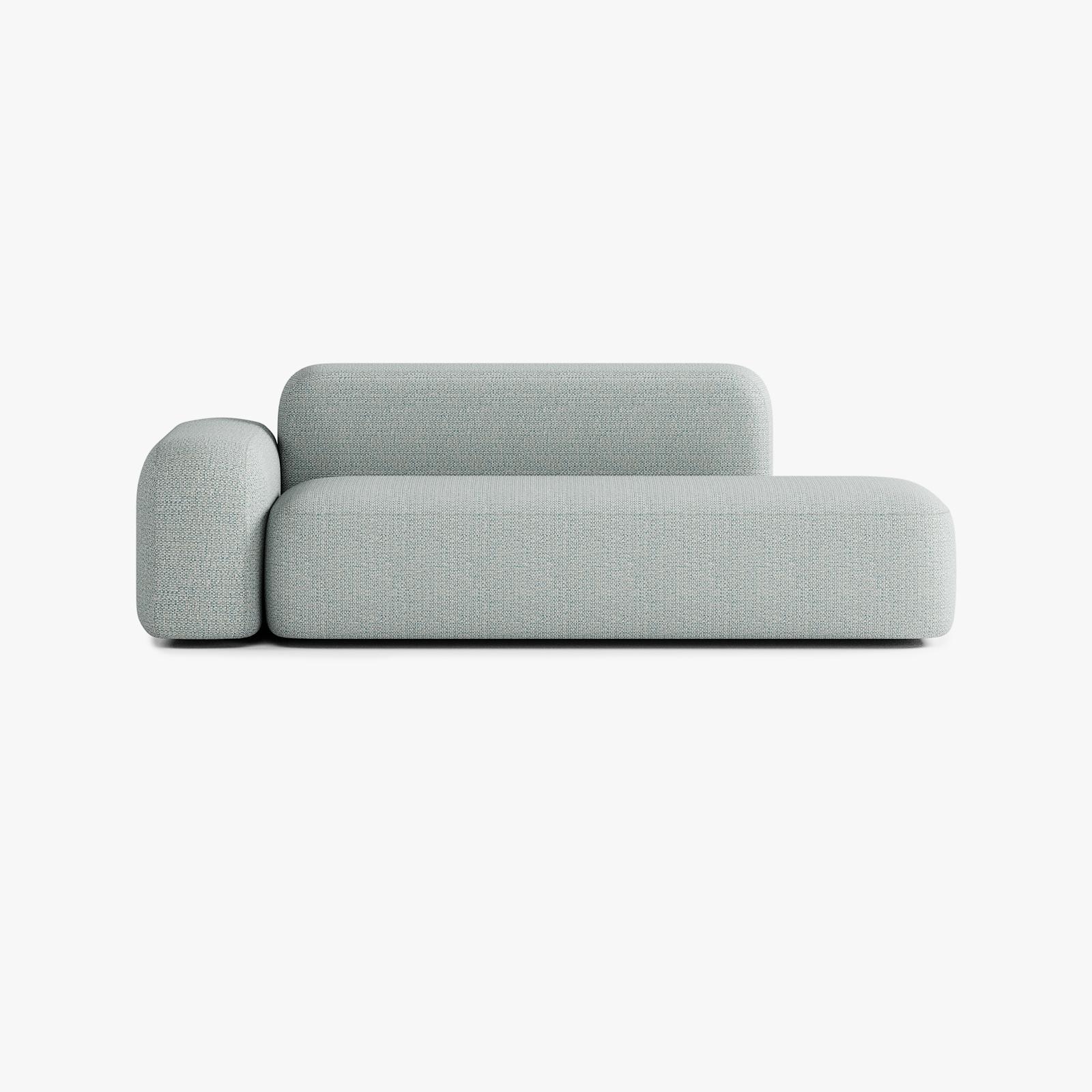Sofa Max, Zusammenstellung A12, 3 Plätze, Armlehne links, Bezug V4