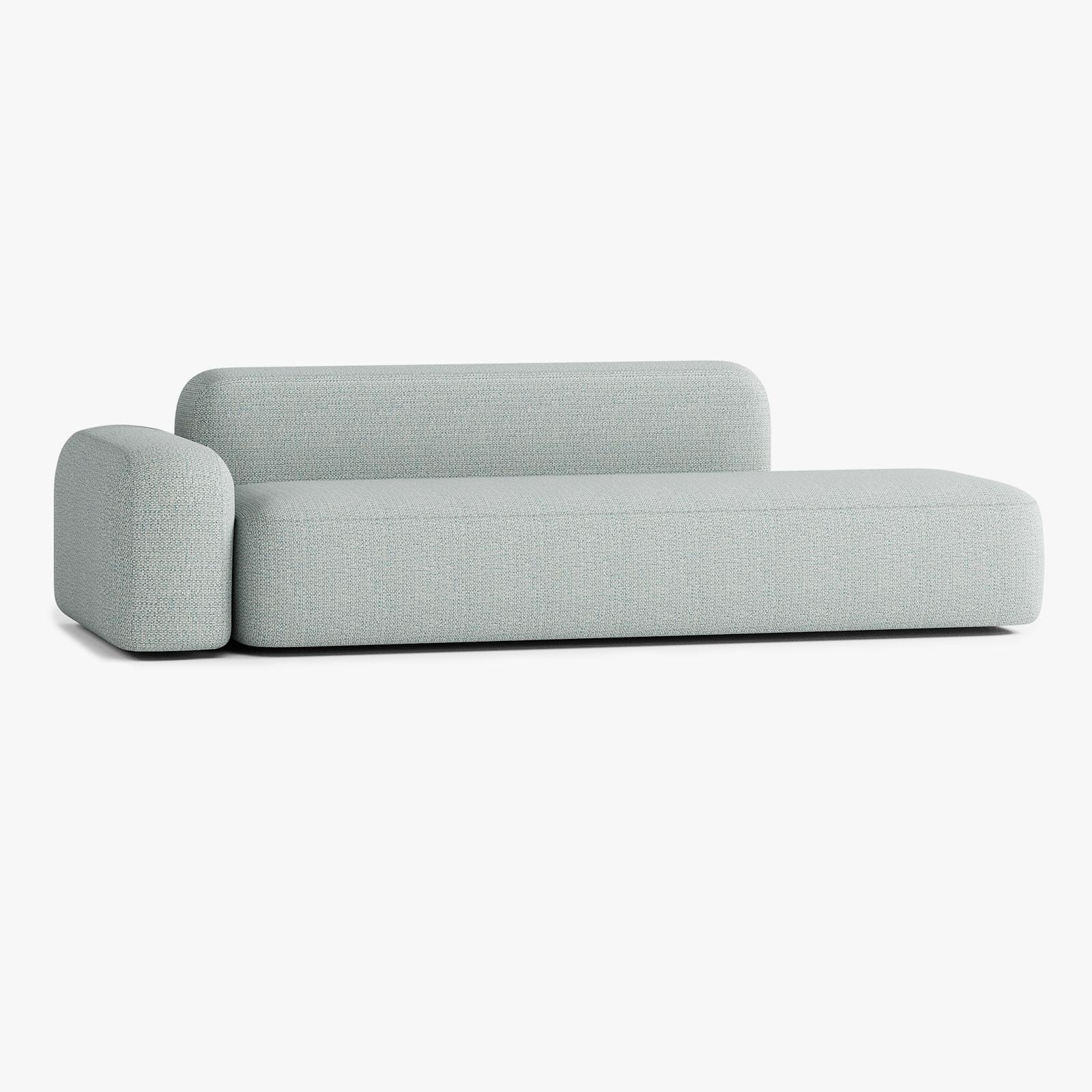 Sofa Max, Zusammenstellung A12, 4 Plätze, Armlehne links, Bezug V4