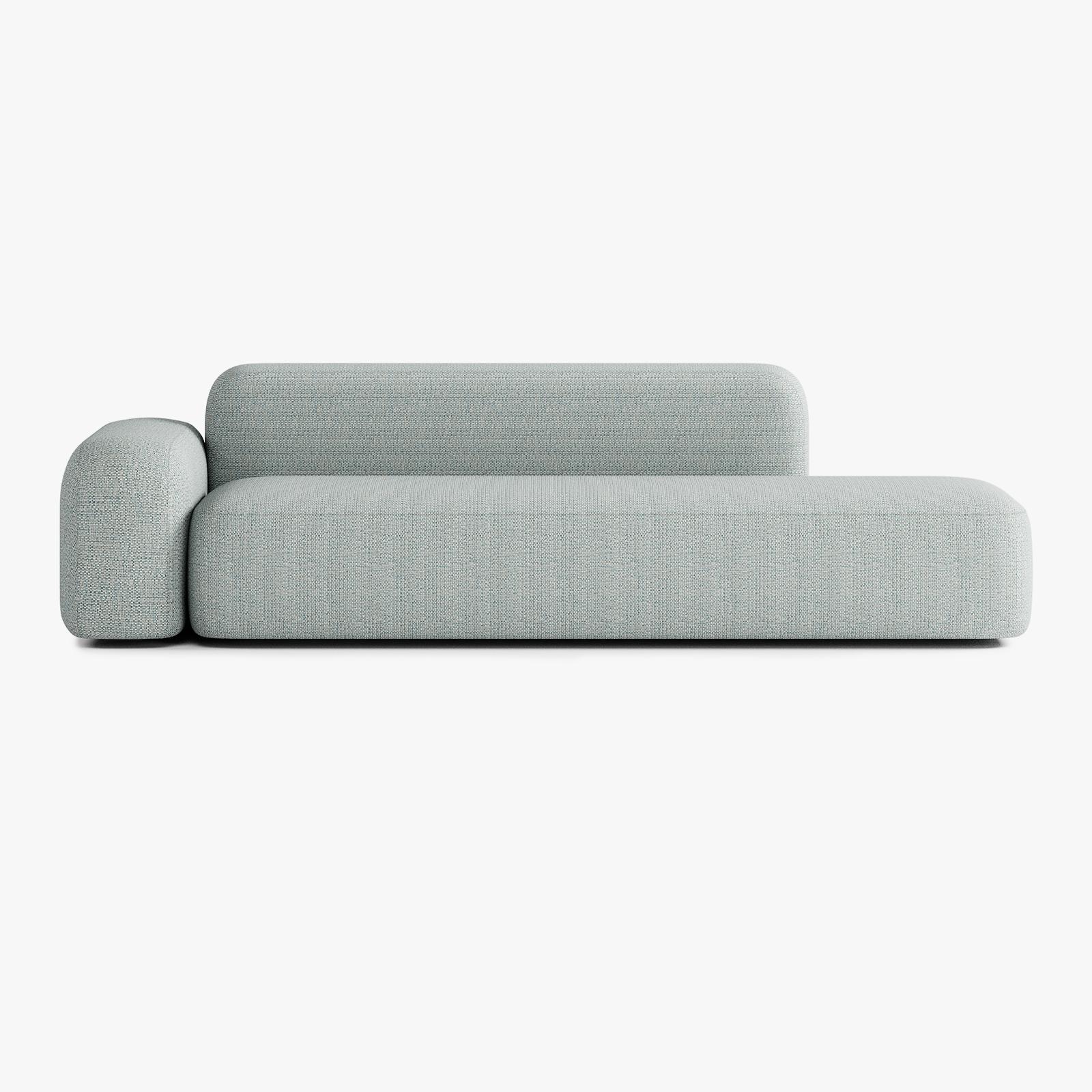 Sofa Max, Zusammenstellung A12, 4 Plätze, Armlehne links, Bezug V4