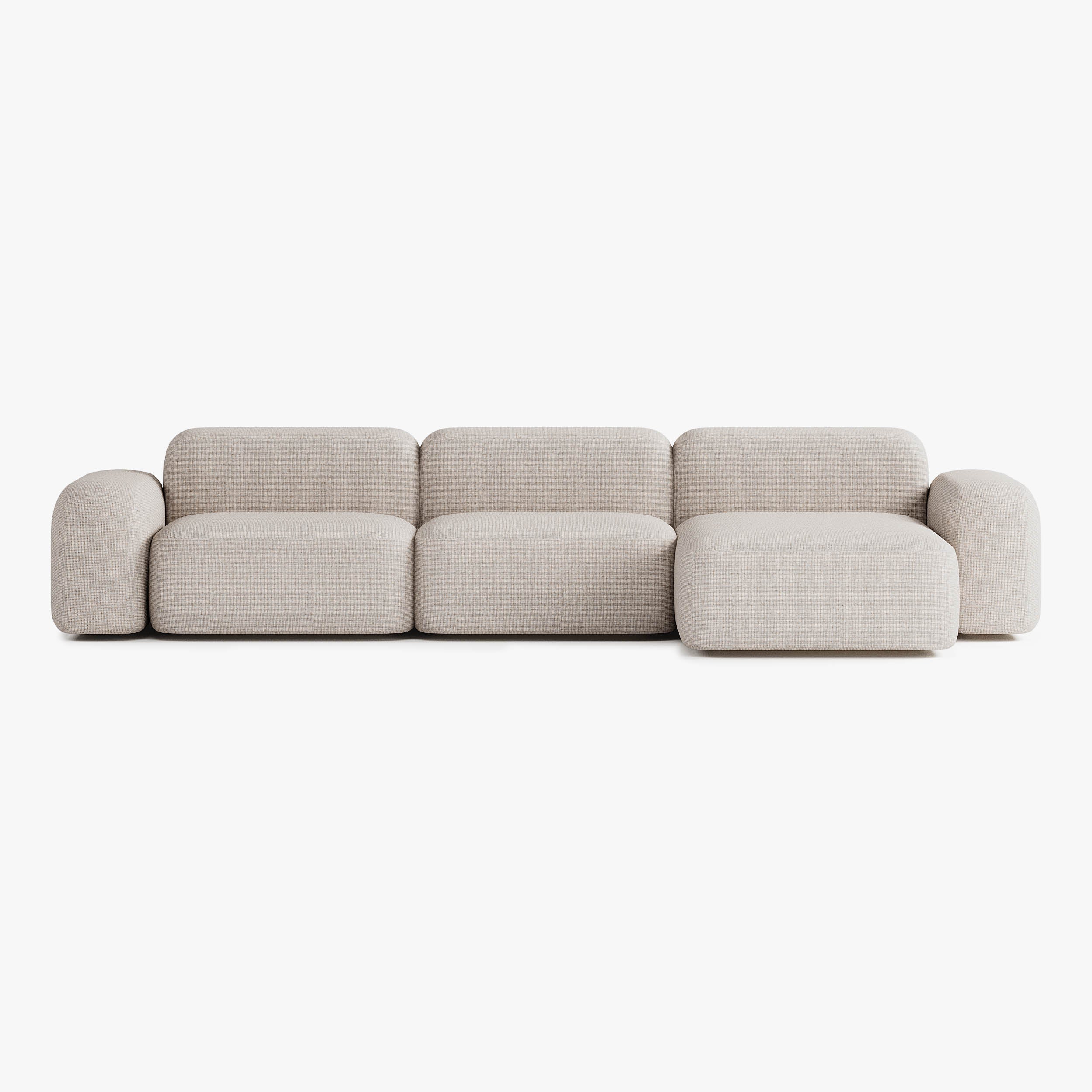 Max Sofa, Composition A15, Peninsula on the Right, Upholstery S12