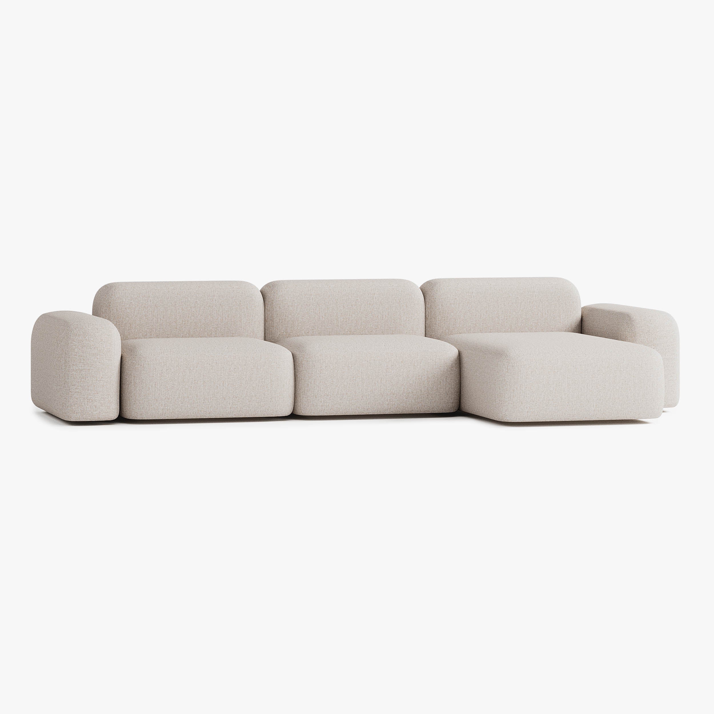 Max Sofa, Composition A15, Peninsula on the Right, Upholstery S12