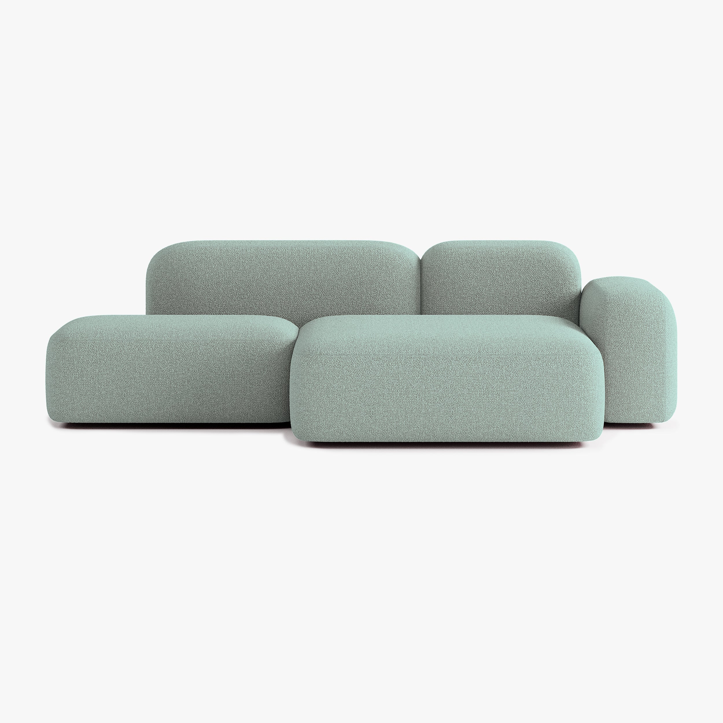 Sofa Max, Zusammenstellung A18, 3-Sitzer, Chaiselongue rechts, Bezug E13