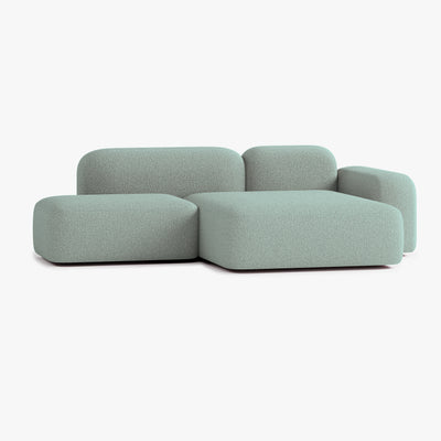 Sofa Max, Zusammenstellung A18, 3-Sitzer, Chaiselongue rechts, Bezug E13