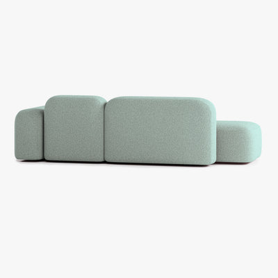 Sofa Max, Zusammenstellung A18, 3-Sitzer, Chaiselongue rechts, Bezug E13