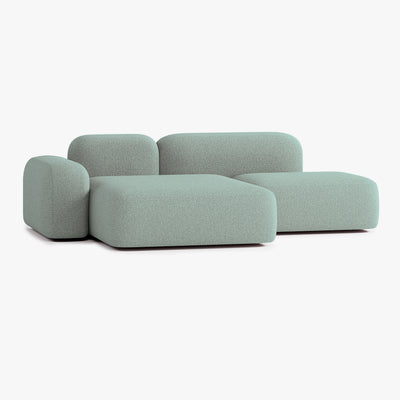 Sofa Max, Zusammenstellung A18, 3-Sitzer, Chaiselongue links, Bezug E13