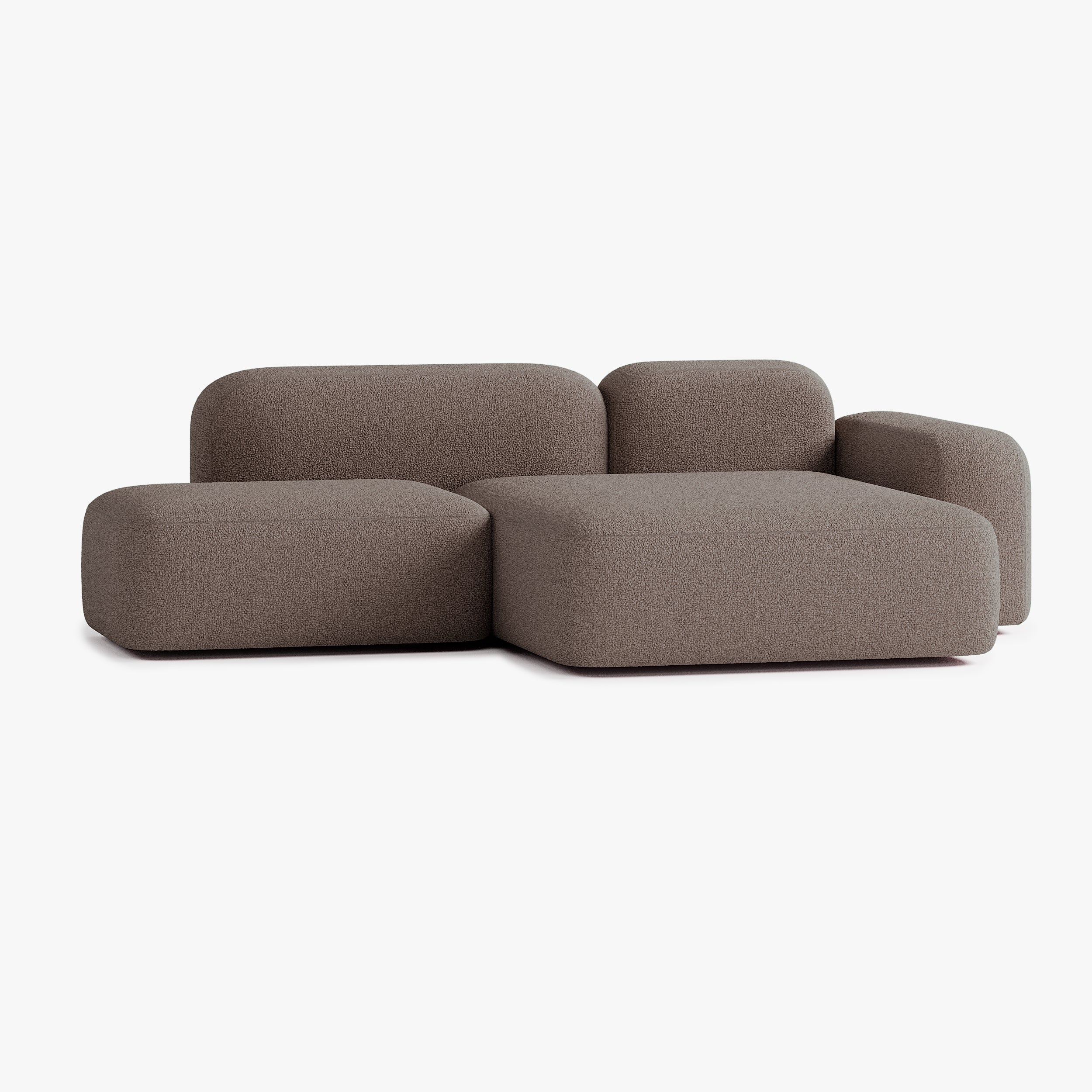 Max Sofa, Composition A18, 3 Seater, Peninsula on the Right, E5 Upholstery