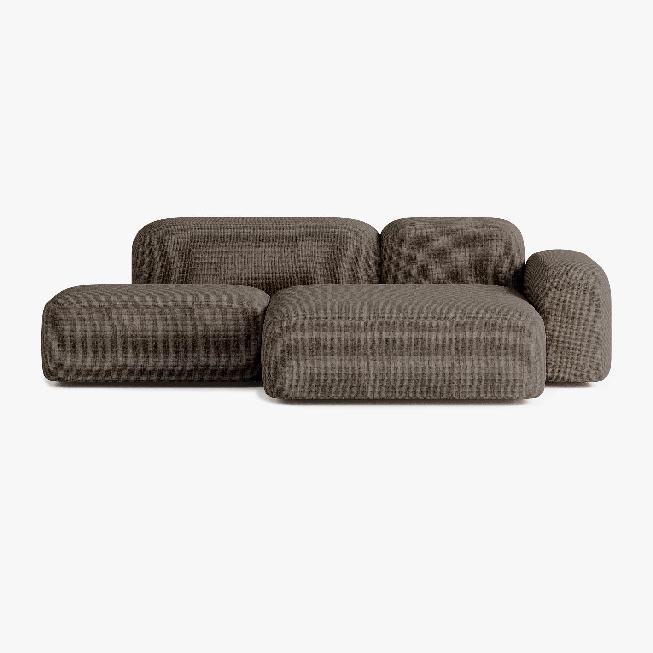 Max Sofa, Composition A18, 3 Seater, Peninsula on the Right, S10 Upholstery