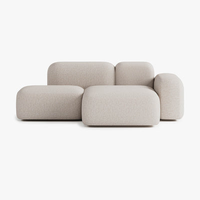 Sofa Max, Zusammenstellung A18, 2-Sitzer, Chaiselongue rechts, Bezug S12