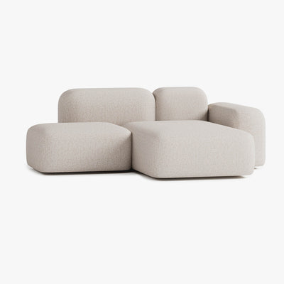 Sofa Max, Zusammenstellung A18, 2-Sitzer, Chaiselongue rechts, Bezug S12