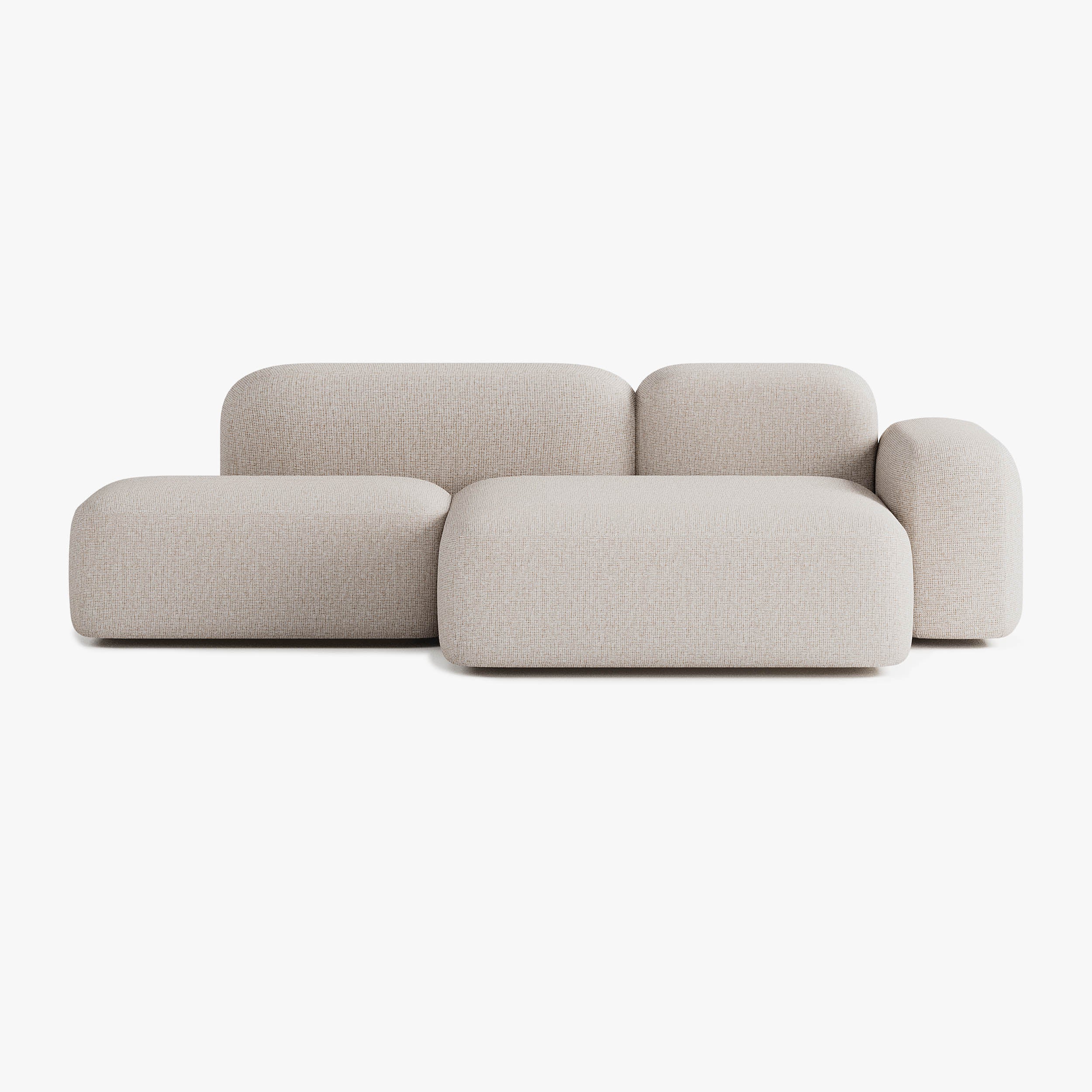 Max Sofa, Composition A18, 3 Seater, Peninsula on the Right, S12 Upholstery