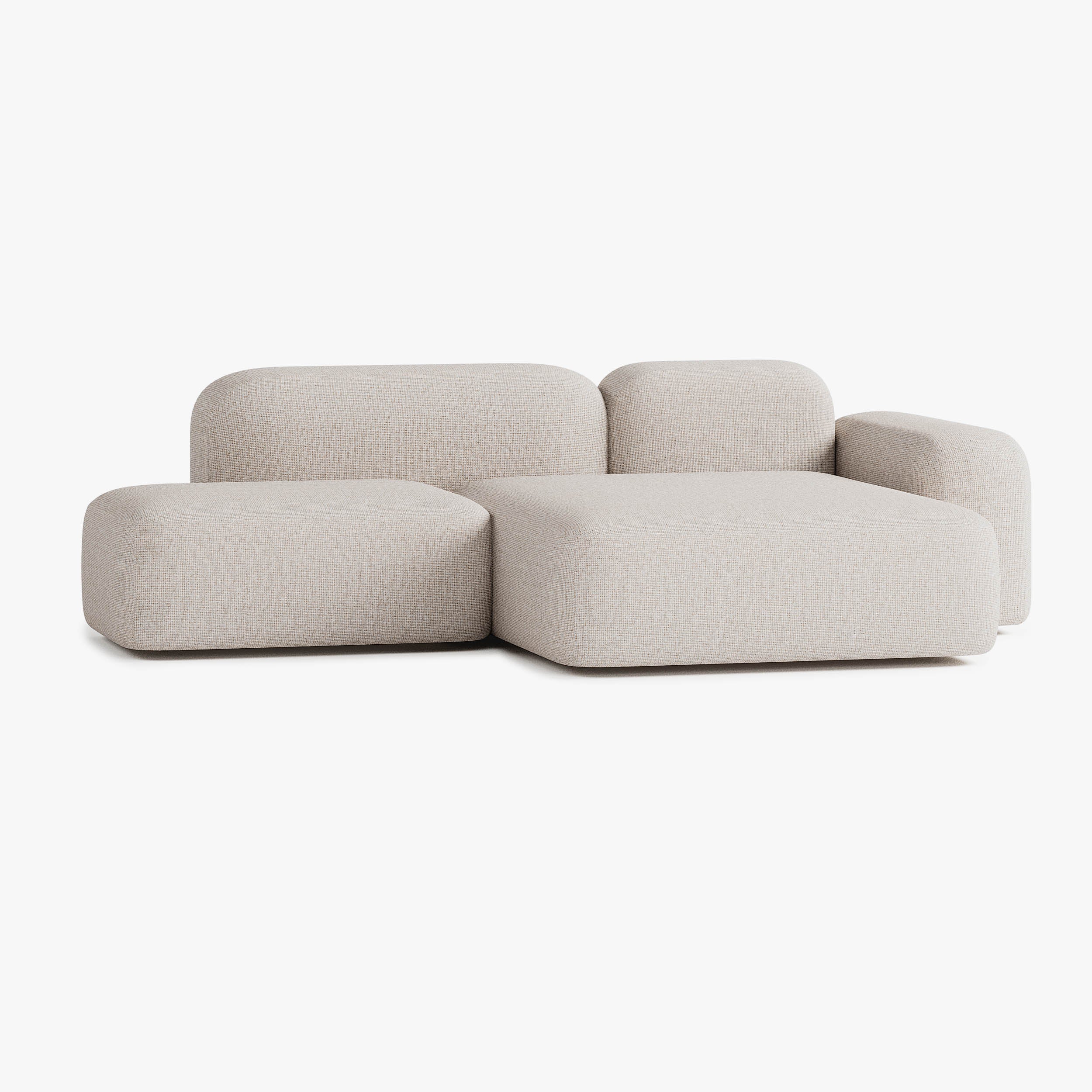 Max Sofa, Composition A18, 3 Seater, Peninsula on the Right, S12 Upholstery