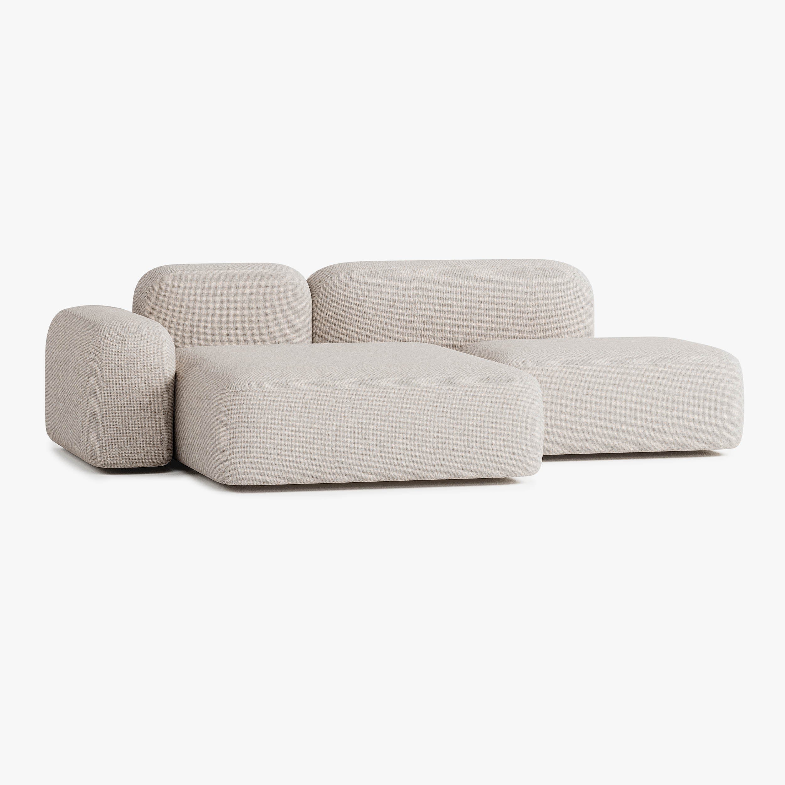 Max Sofa, Composition A18, 3 Seater, Left Peninsula, S12 Upholstery