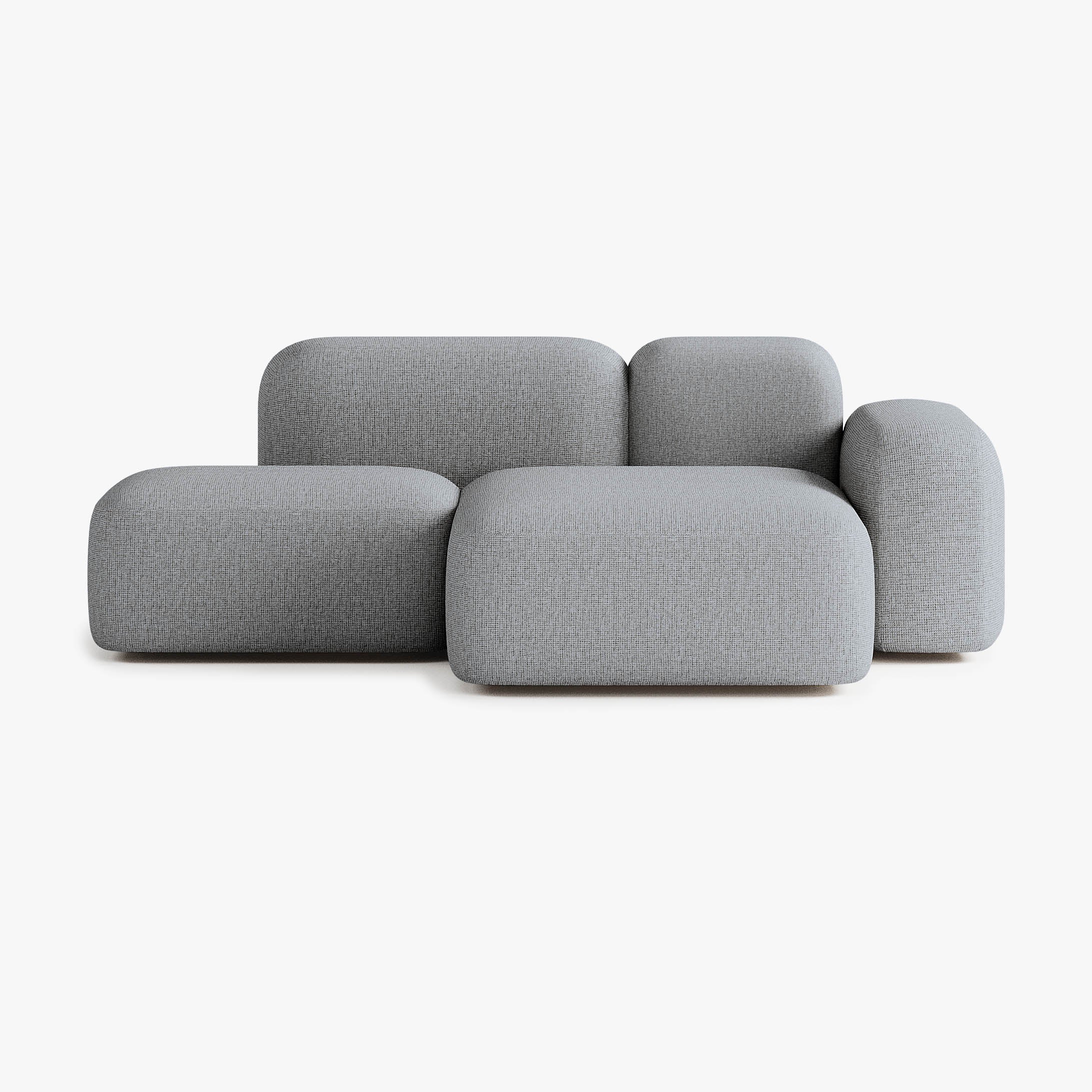 Max Sofa, Composition A18, 2 Seater, Peninsula on the Right, S13 Upholstery