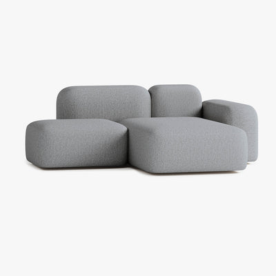 Sofa Max, Zusammenstellung A18, 2-Sitzer, Chaiselongue rechts, Bezug S13