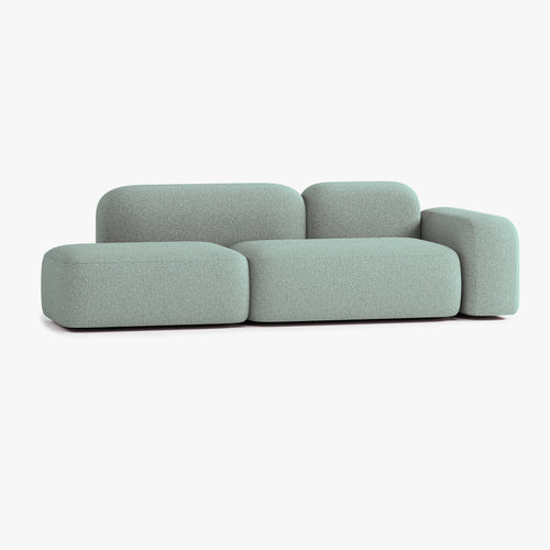 Max Sofa, Composition A19, 3 Seats, Right Armrest, Upholstery E13