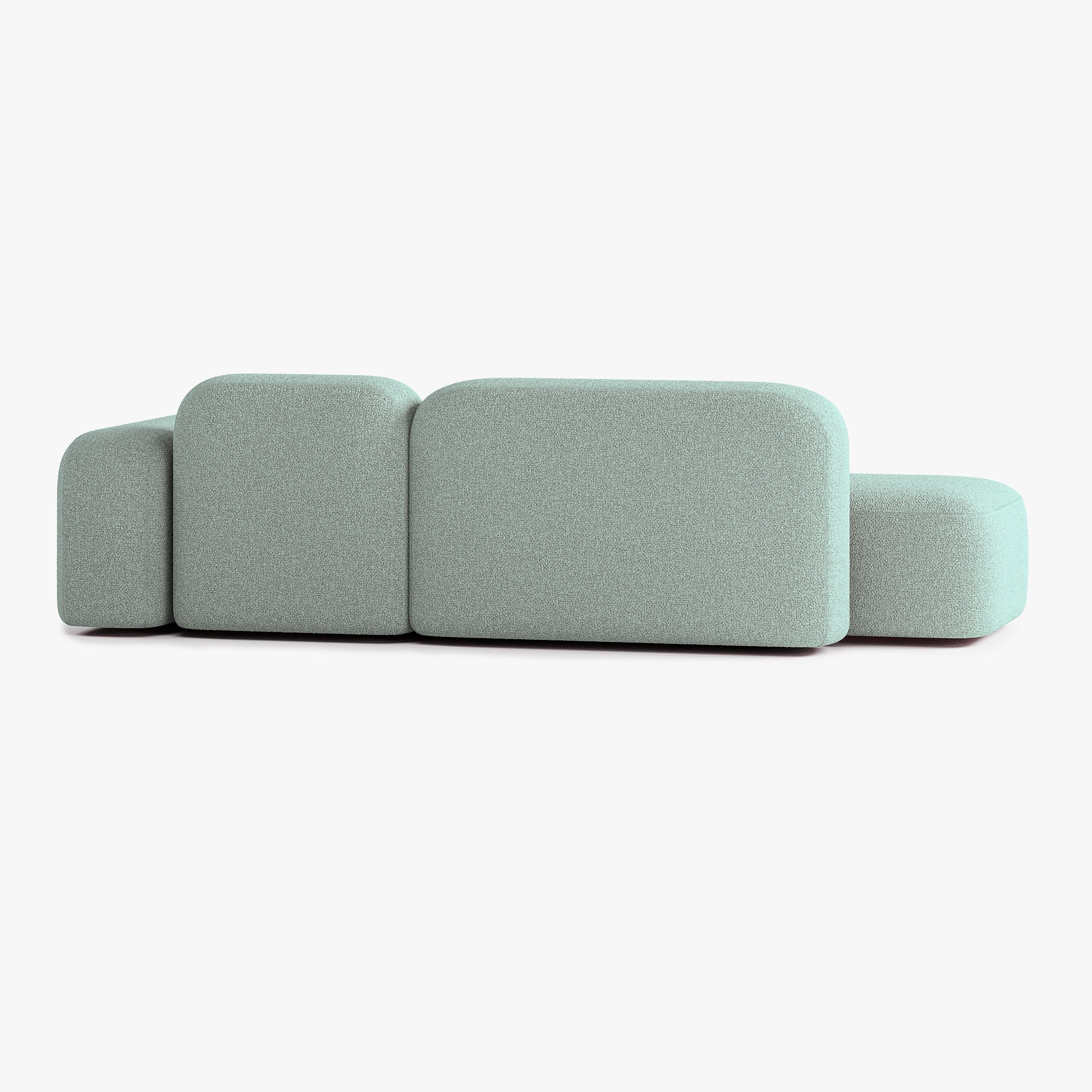 Max Sofa, Composition A19, 3 Seats, Right Armrest, Upholstery E13