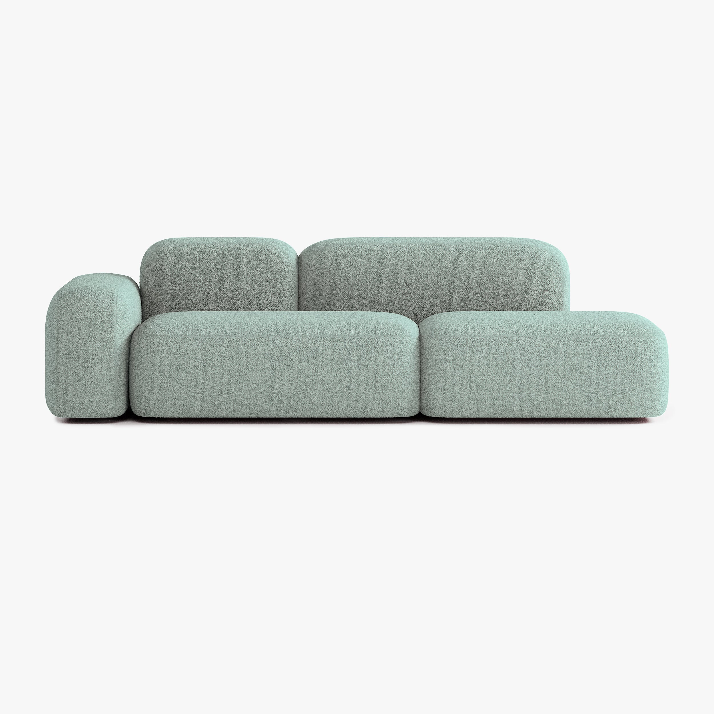 Max Sofa, Composition A19, 3 Seats, Left Armrest, Upholstery E13