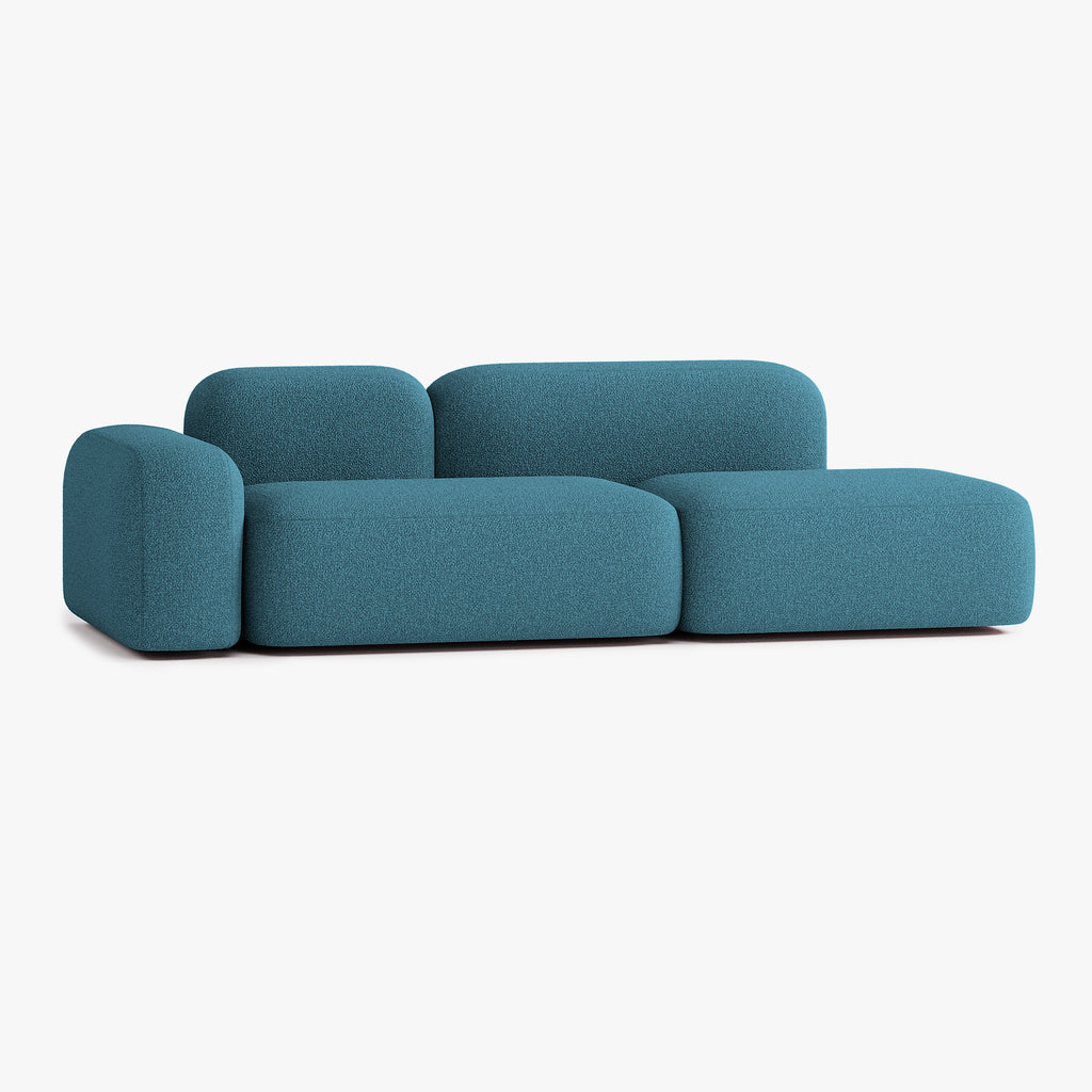 Max Sofa, Composition A19, 3 Seats, Left Armrest, Upholstery E14