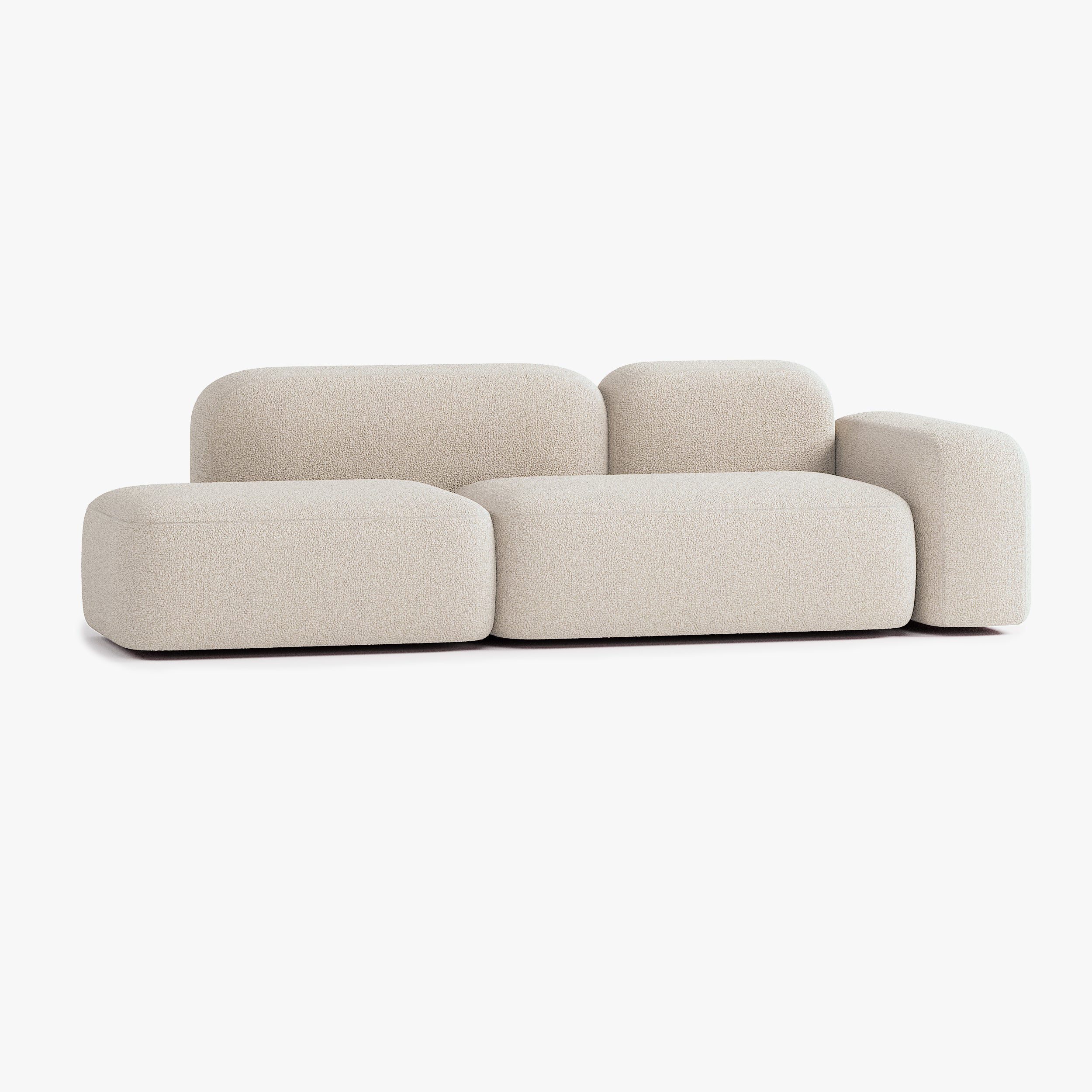 Max Sofa, Composition A19, 3 Seater, Right Armrest, E2 Upholstery