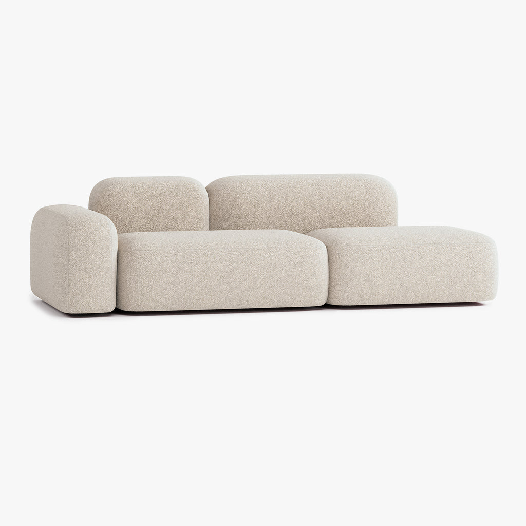 Max Sofa, Composition A19, 3 Seats, Left Armrest, Upholstery E2