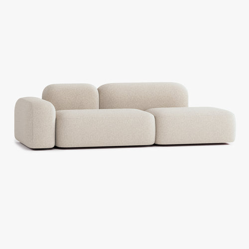 Max Sofa, Composition A19, 3 Seats, Left Armrest, Upholstery E2