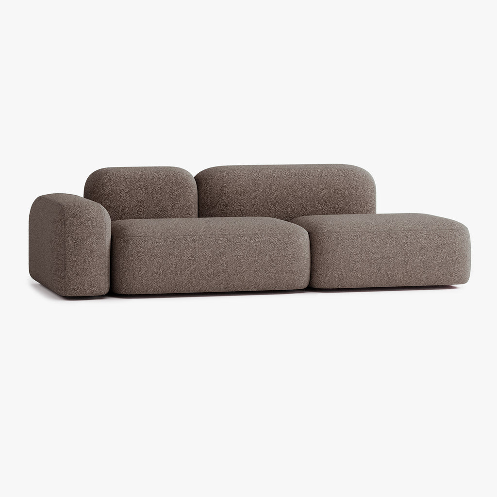 Max Sofa, Composition A19, 3 Seats, Left Armrest, Upholstery E5