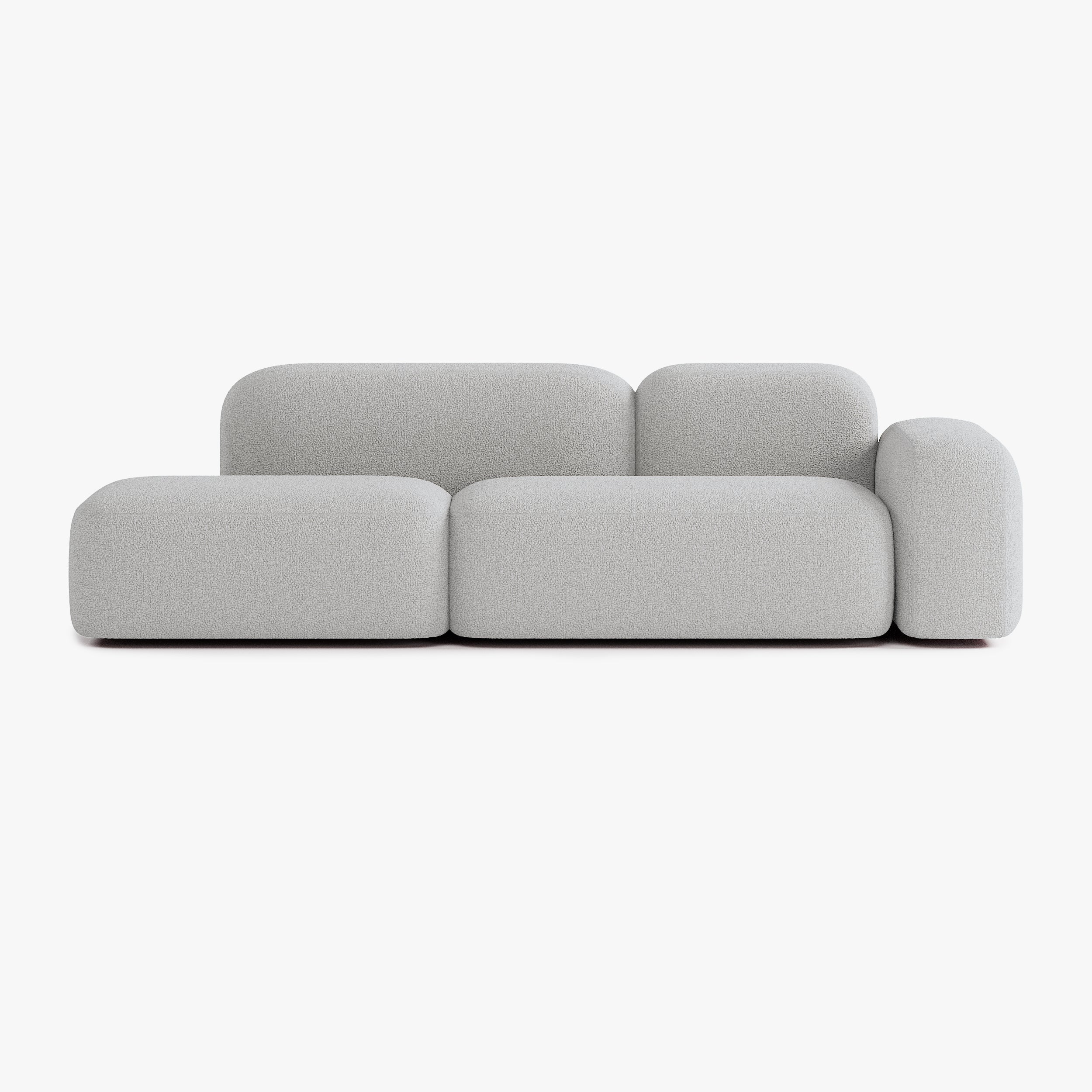 Max Sofa, Composition A19, 3 Seater, Right Armrest, E7 Upholstery