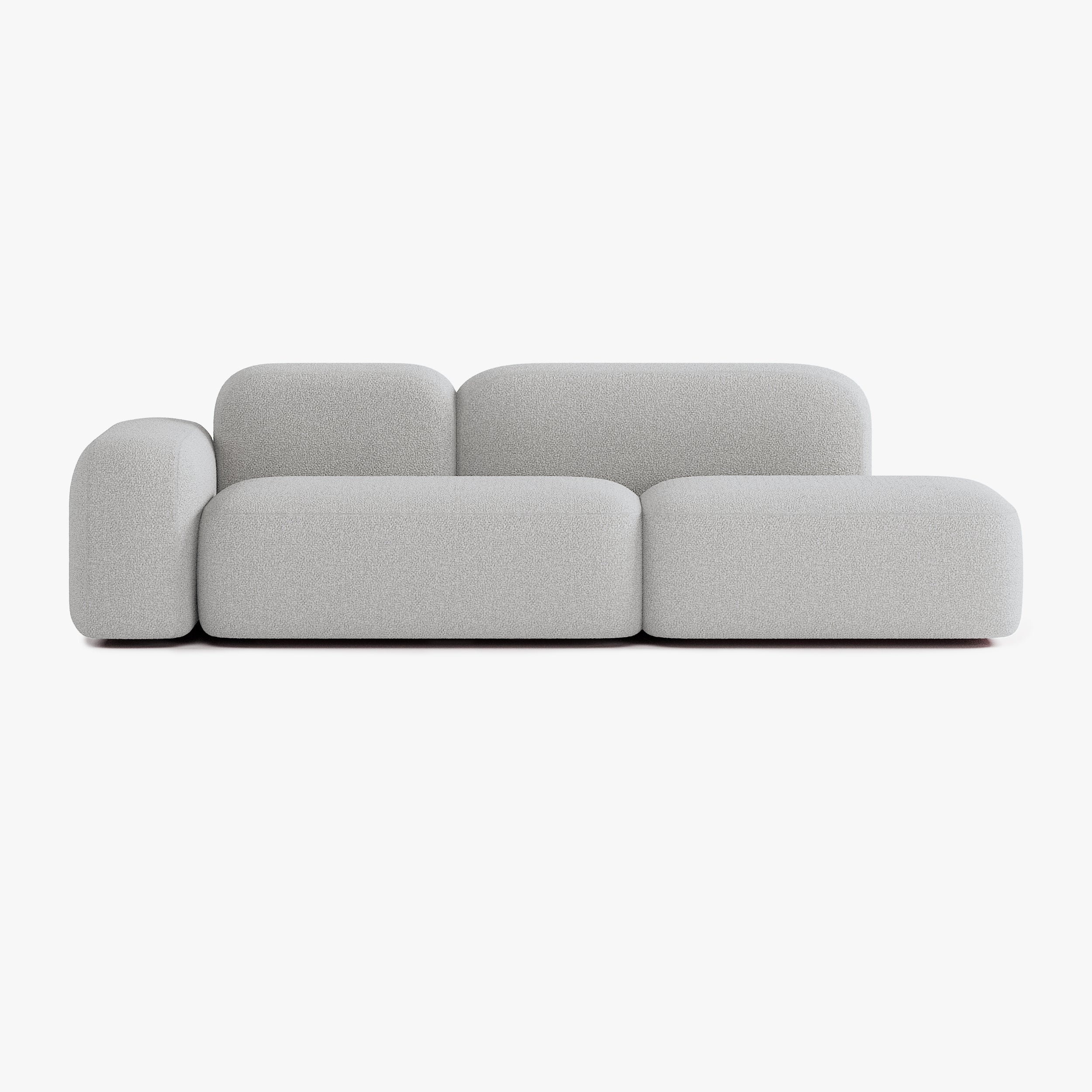 Max Sofa, Composition A19, 3 Seats, Left Armrest, Upholstery E7