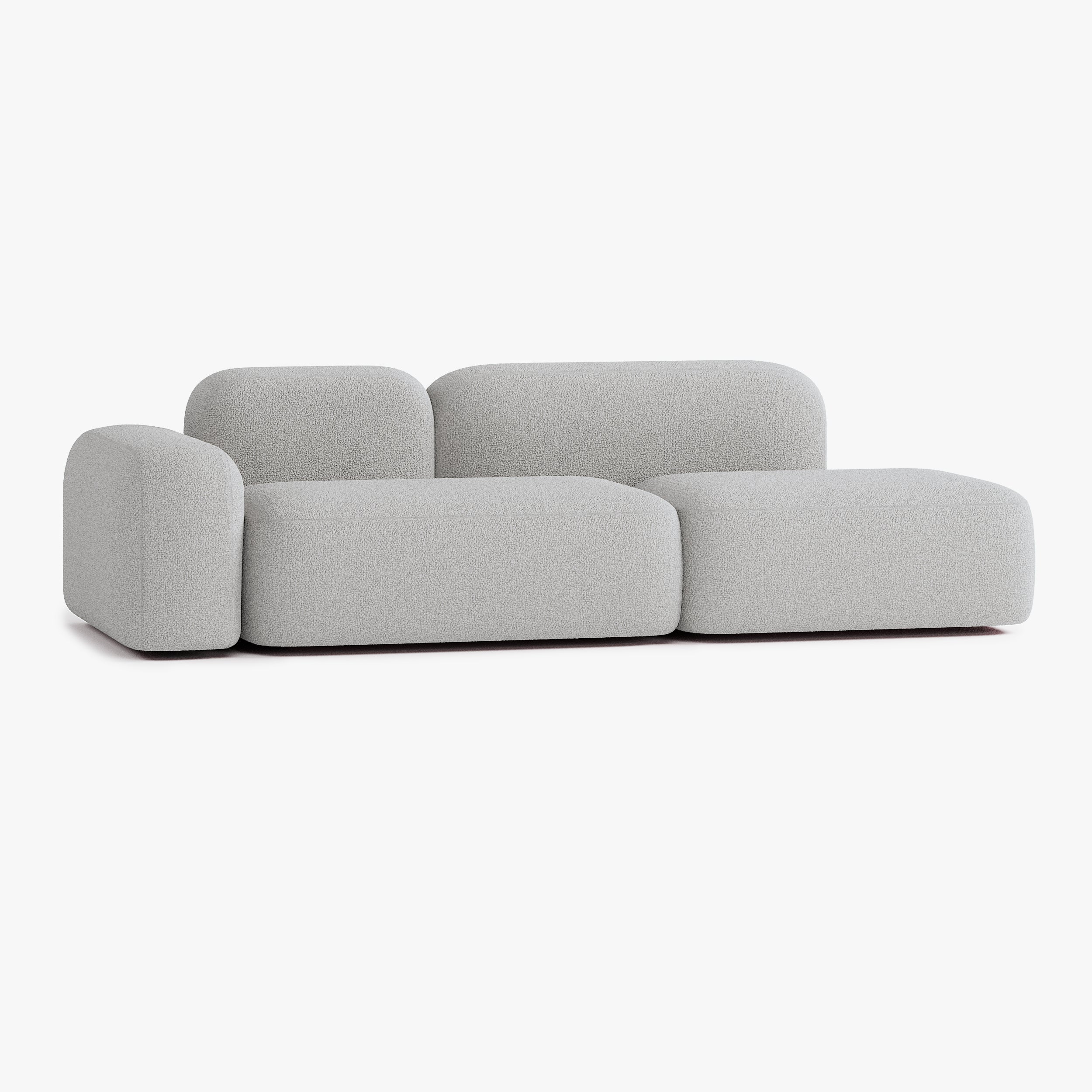 Max Sofa, Composition A19, 3 Seater, Left Armrest, E7 Upholstery