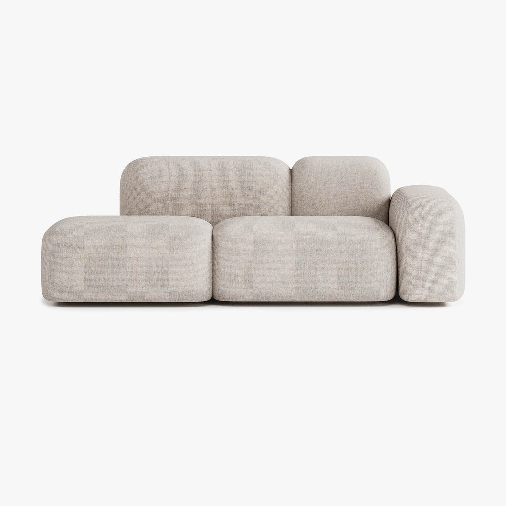Max Sofa, Composition A19, 2 Seats, Right Armrest, Upholstery S12
