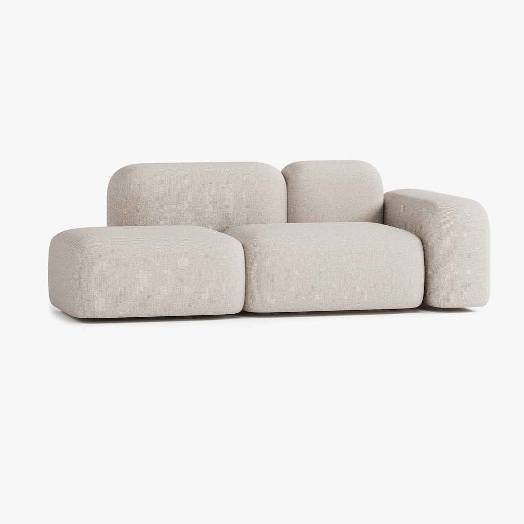Max Sofa, Composition A19, 2 Seats, Right Armrest, Upholstery S12