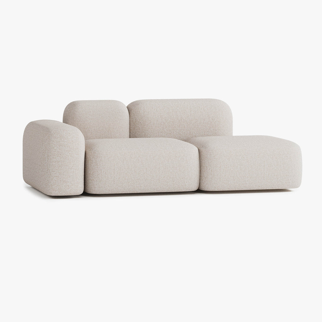 Max Sofa, Composition A19, 2 Seats, Left Armrest, Upholstery S12