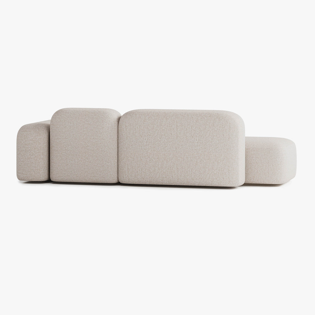 Max Sofa, Composition A19, 3 Seats, Right Armrest, Upholstery S12