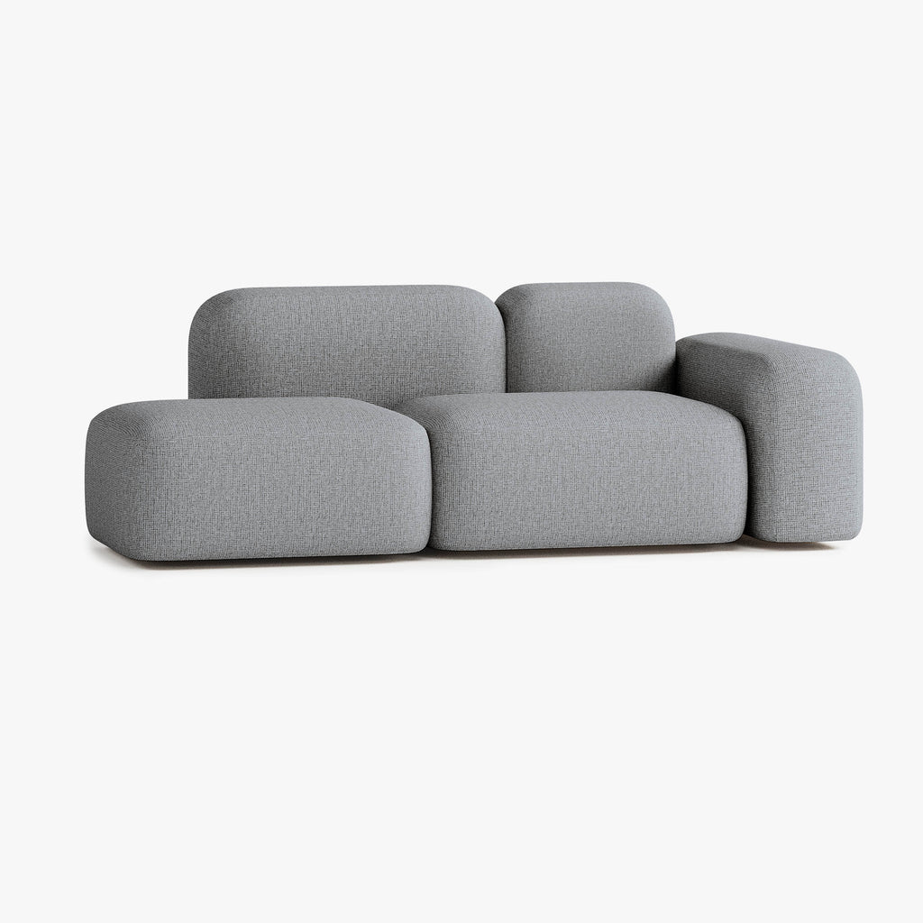 Max Sofa, Composition A19, 2 Seats, Right Armrest, Upholstery S13