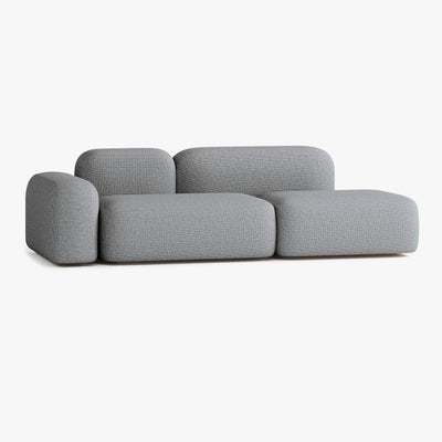 Sofa Max, Zusammenstellung A19, 3 Plätze, Armlehne links, Bezug S13