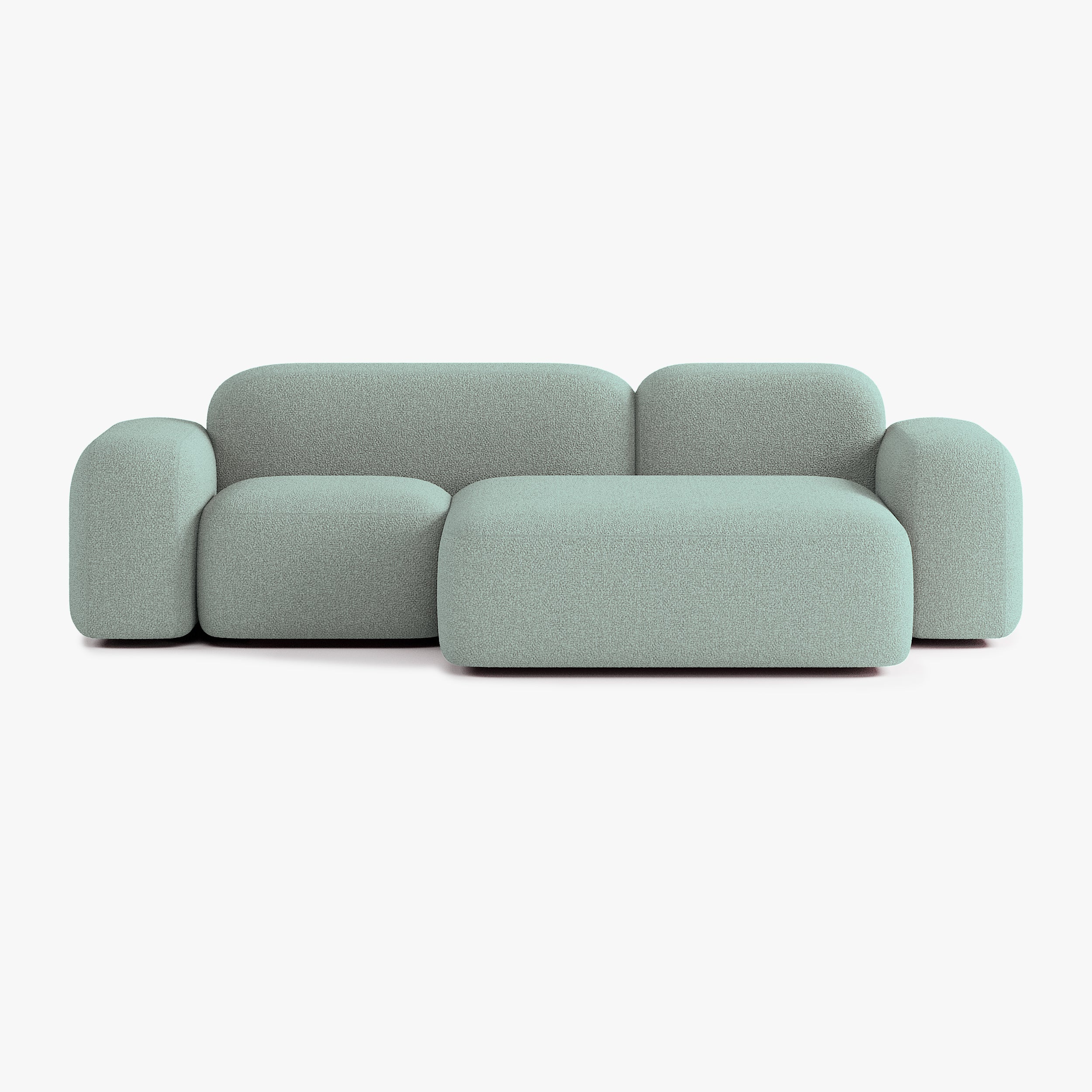 Sofa Max, Zusammenstellung A20, 3-Sitzer, Chaiselongue rechts, Bezug E13