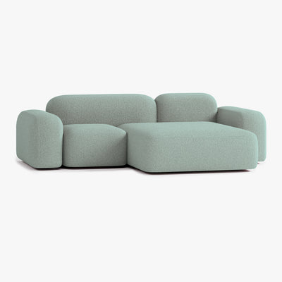 Sofa Max, Zusammenstellung A20, 3-Sitzer, Chaiselongue rechts, Bezug E13