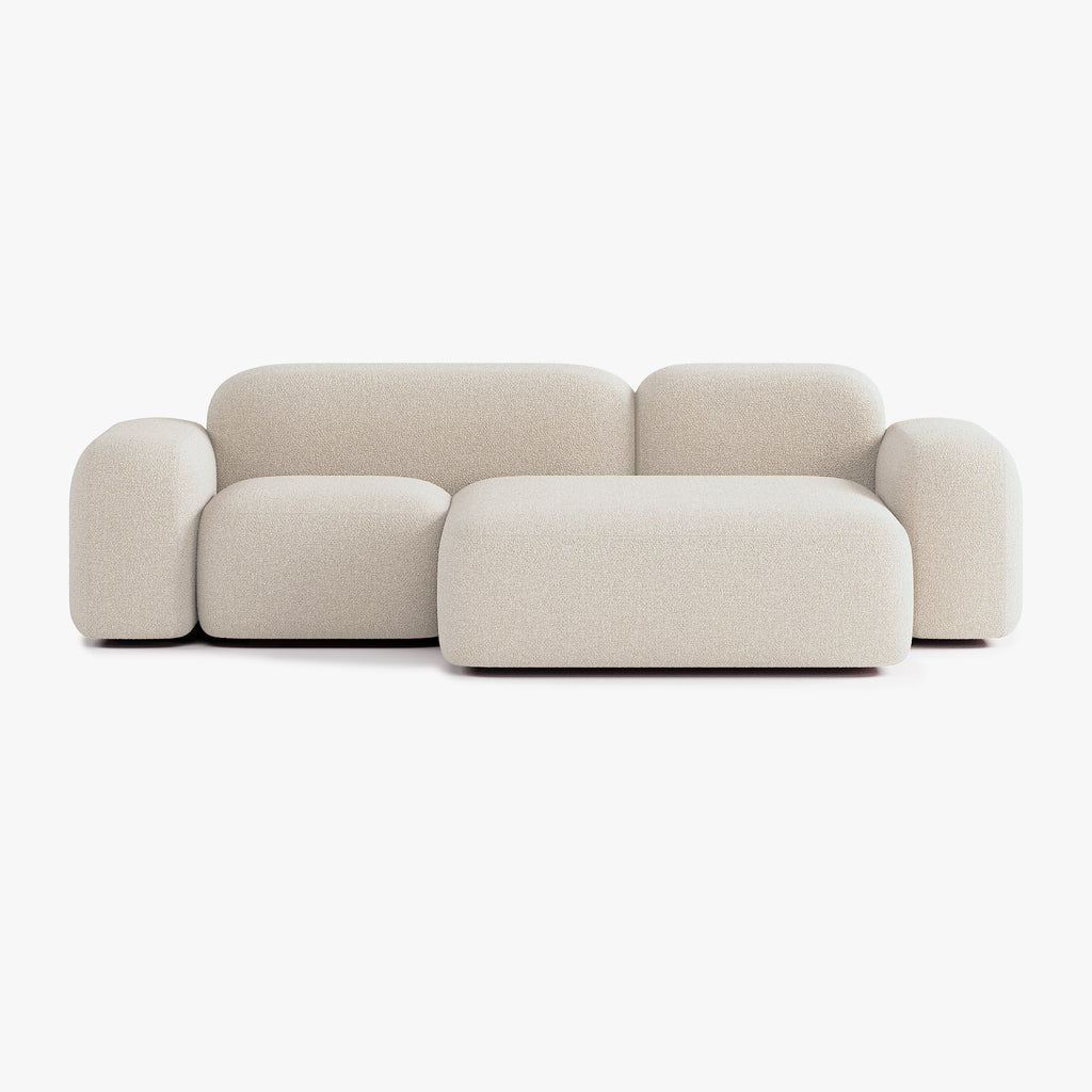 Max Sofa, Composition A20, 3 Seats, Right Chaise, Upholstery E2