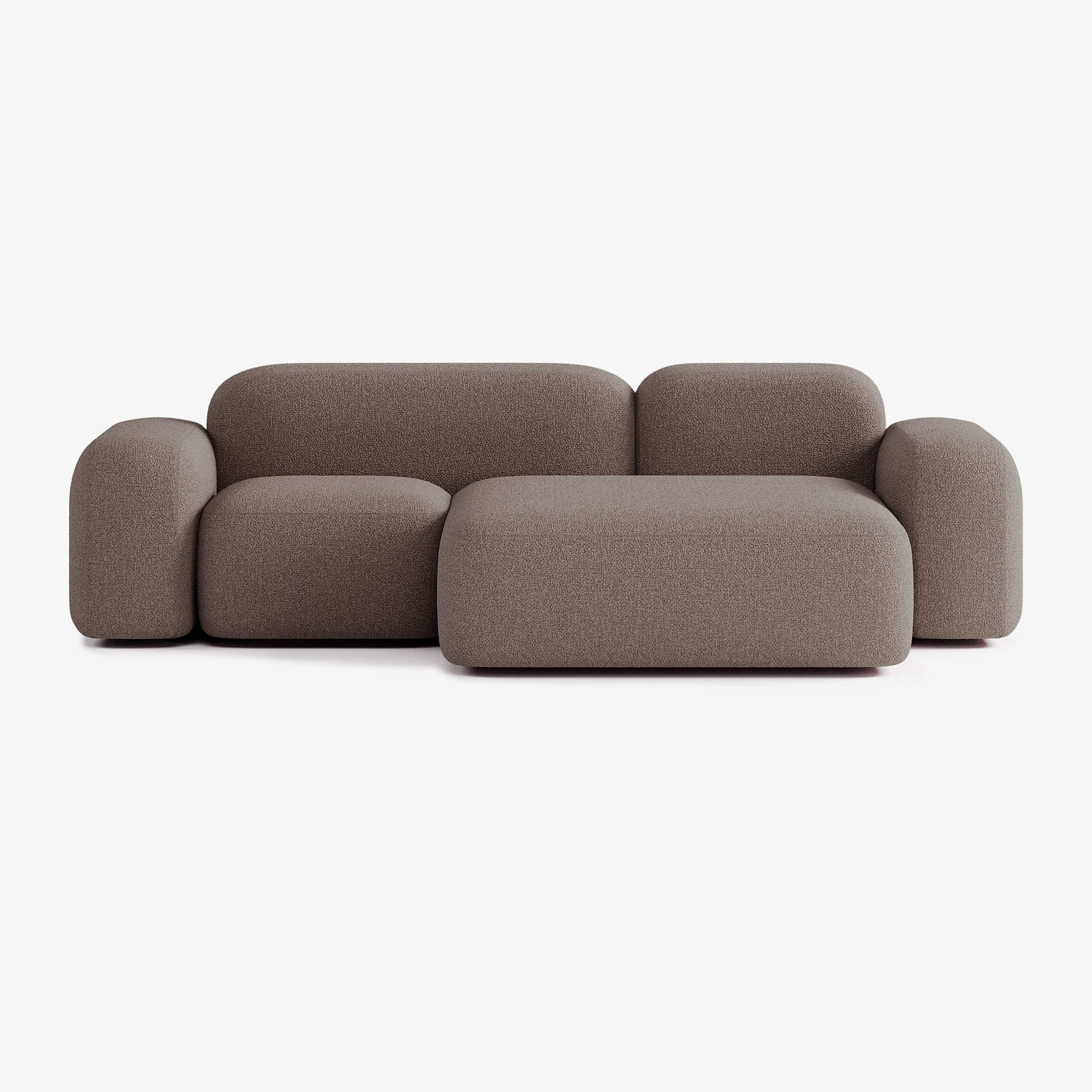 Max Sofa, Composition A20, 3 Seats, Right Chaise, Upholstery E5