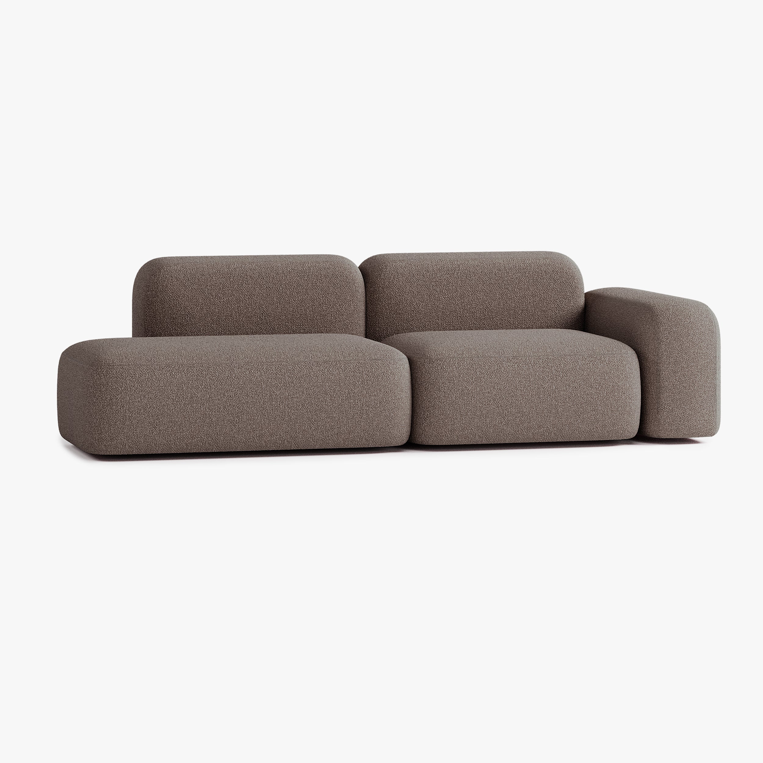 Divano Max, Composizione A9, Bracciolo a Destra, Rivestimento E5